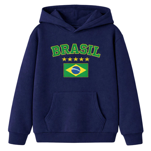 Blusa de Moleton Brasil - Seu filho na Copa do Mundo em Grande Estilo