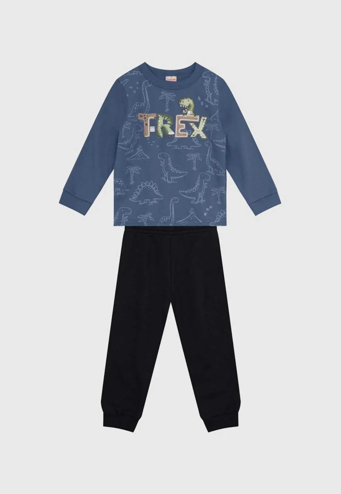 Conjunto Moletom Menino Blusão T-Rex Brandili - Conforto e Estilo Radical