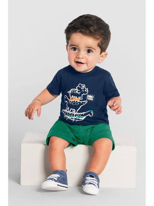Conjunto Bebê Menino Dinossauros Brandili - Conforto e Diversão