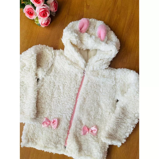 Casaco Teddy Menina  - Estilo Conforto e Muita delicadeza