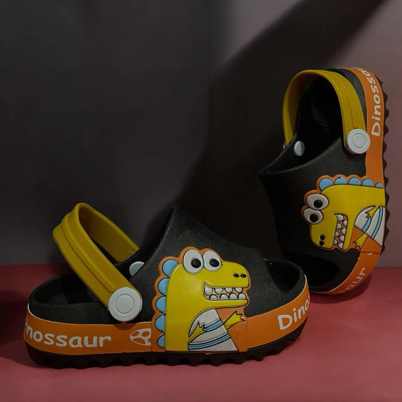 Sandália Infantil Dinossauro Bebê - Antiderrapante e Conforto Premium