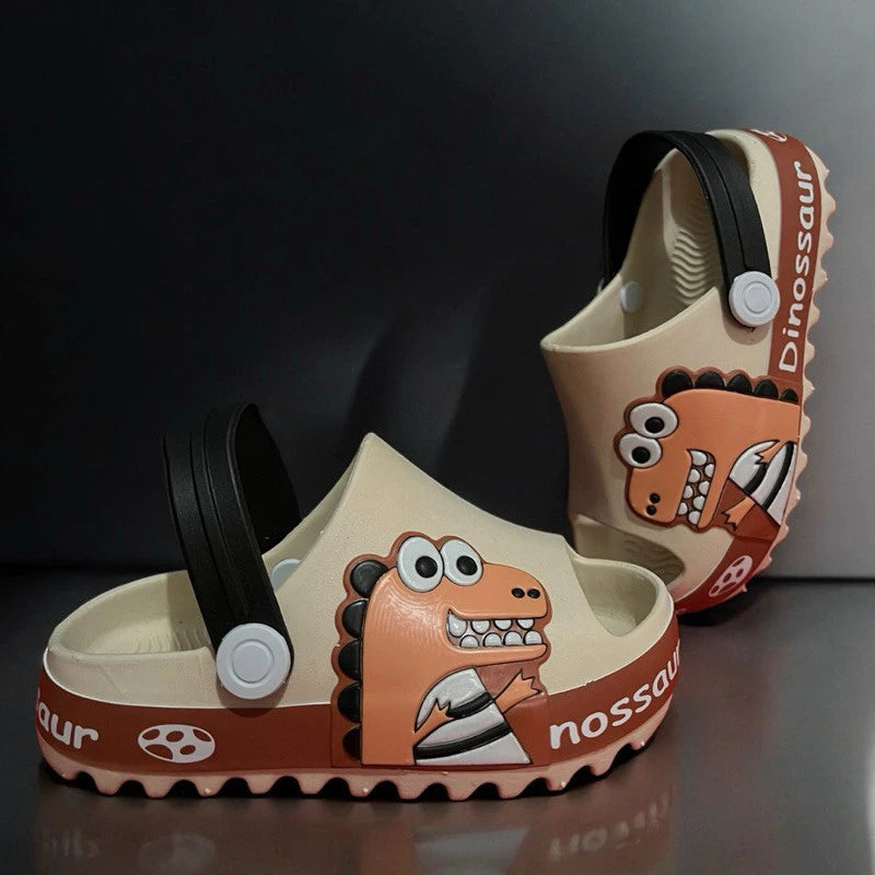 Sandália Infantil Dinossauro Bebê - Antiderrapante e Conforto Premium