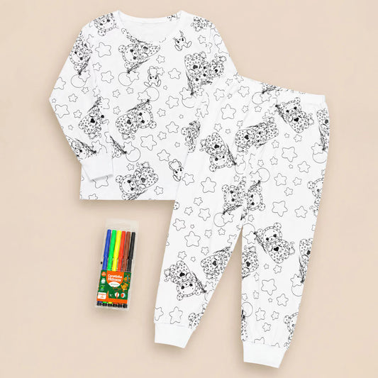 Pijama para colorir- Unindo Conforto, Criatividade e Diversão