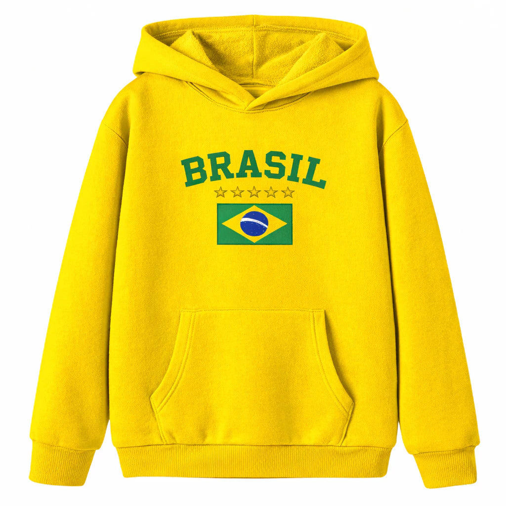 Blusa de Moleton Brasil - Seu filho na  Copa do Mundo em  Grande Estilo