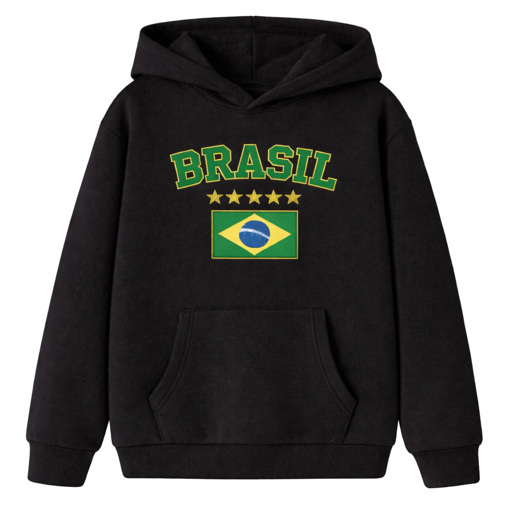 Blusa de Moleton Brasil - Seu filho na  Copa do Mundo em  Grande Estilo